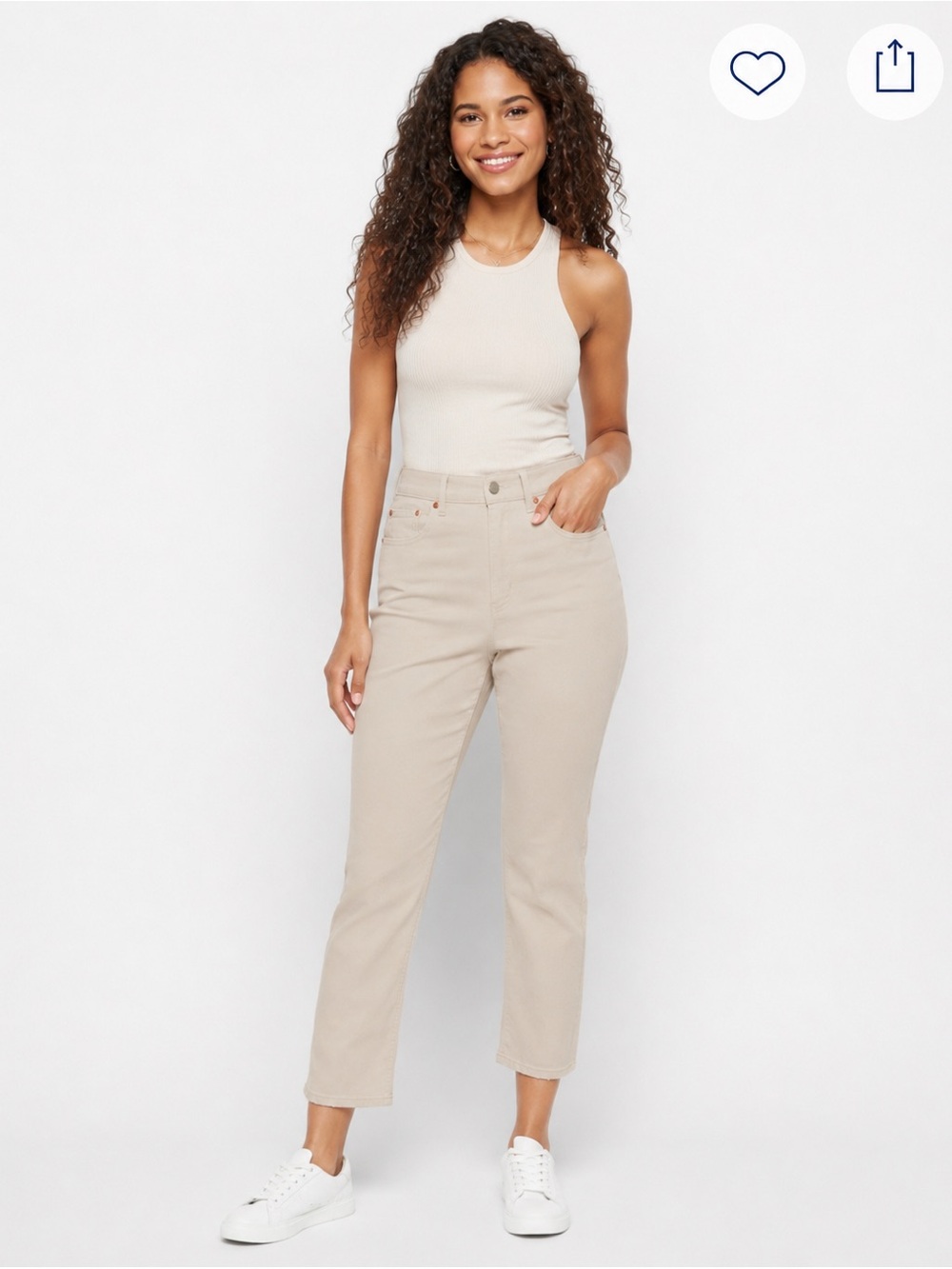 DAZE DENIM Straight Eco Up High Rise
Straight Jean in Off-White